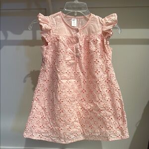 Pink Eyelet girls Dress Easter spring